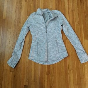 Lululemon white/gray space dye define jacket sz 6
